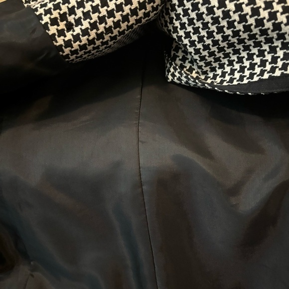 Talbots Wool Blend Double Breasted Houndstooth Jacket/Blazer, Size 12 Petite - Picture 7 of 9